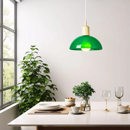 Colorful Glass Pendant LED Ceiling Light Fixture