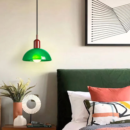 Colorful Glass Pendant LED Ceiling Light Fixture