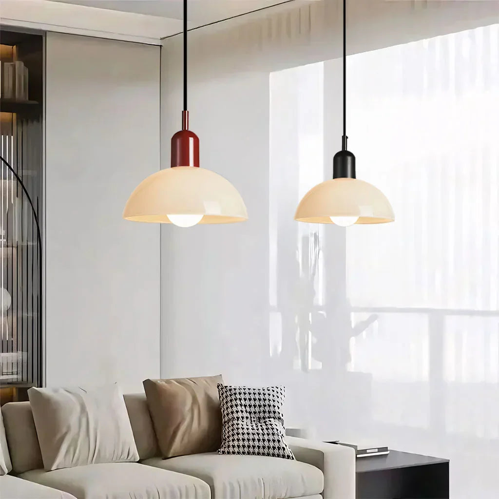 Colorful Glass Pendant LED Ceiling Light Fixture