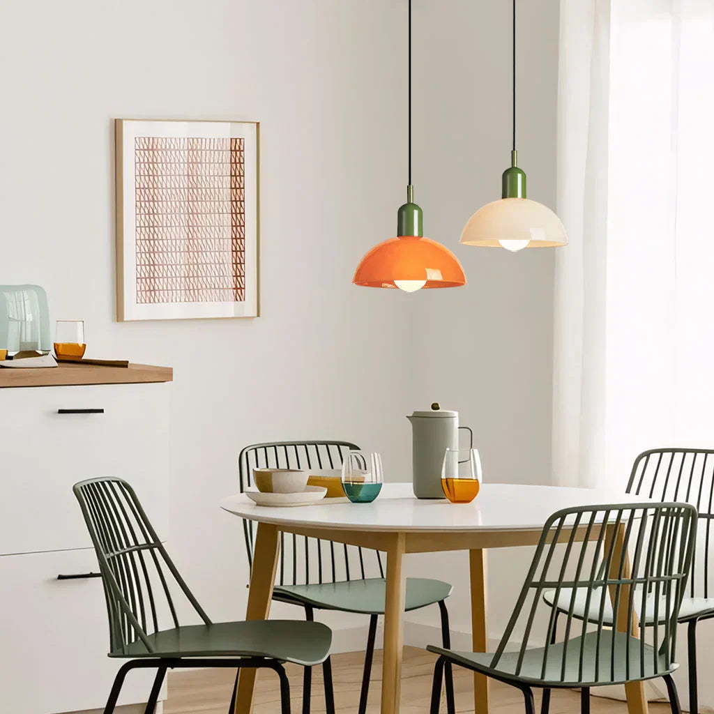 Colorful Glass Pendant LED Ceiling Light Fixture