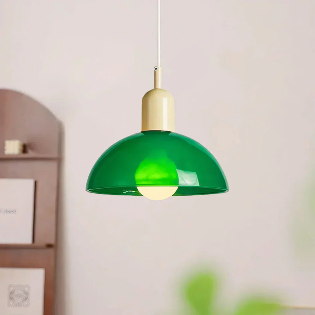 Colorful Glass Pendant LED Ceiling Light Fixture