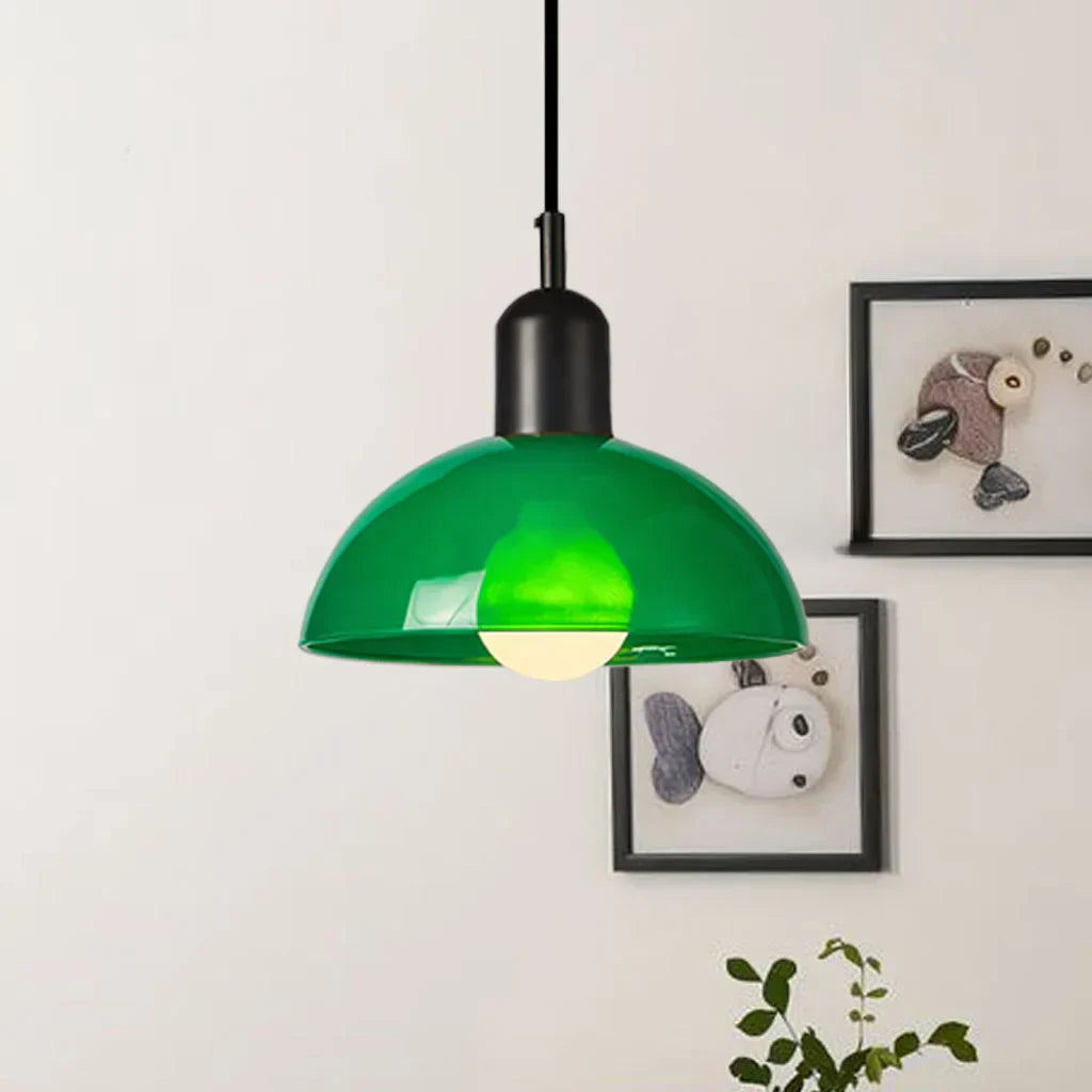 Colorful Glass Pendant LED Ceiling Light Fixture