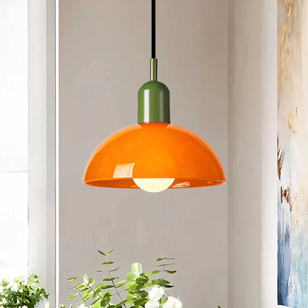 Colorful Glass Pendant LED Ceiling Light Fixture
