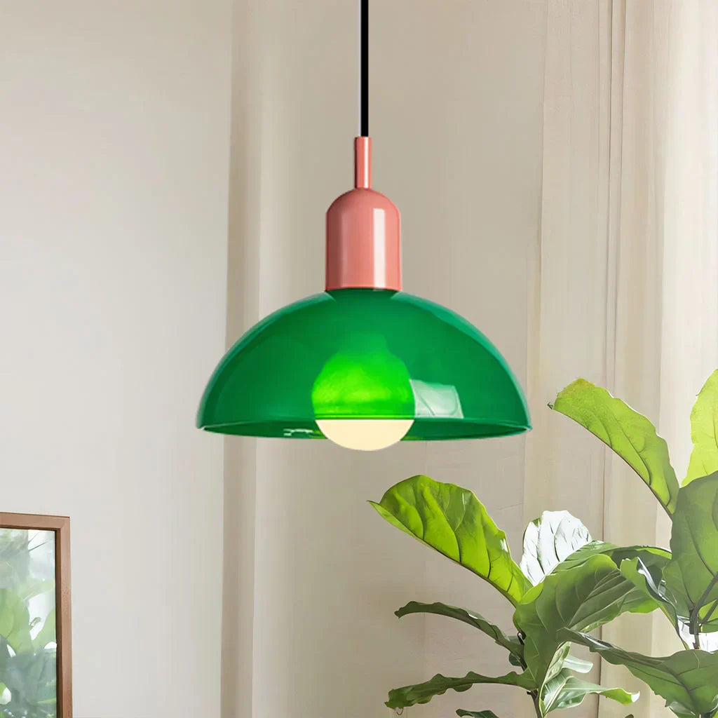 Colorful Glass Pendant LED Ceiling Light Fixture