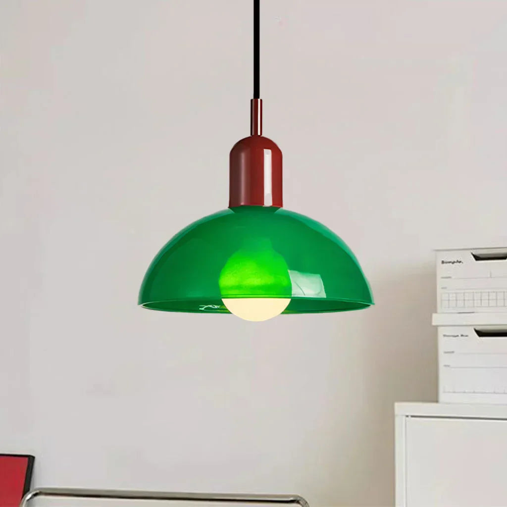 Colorful Glass Pendant LED Ceiling Light Fixture