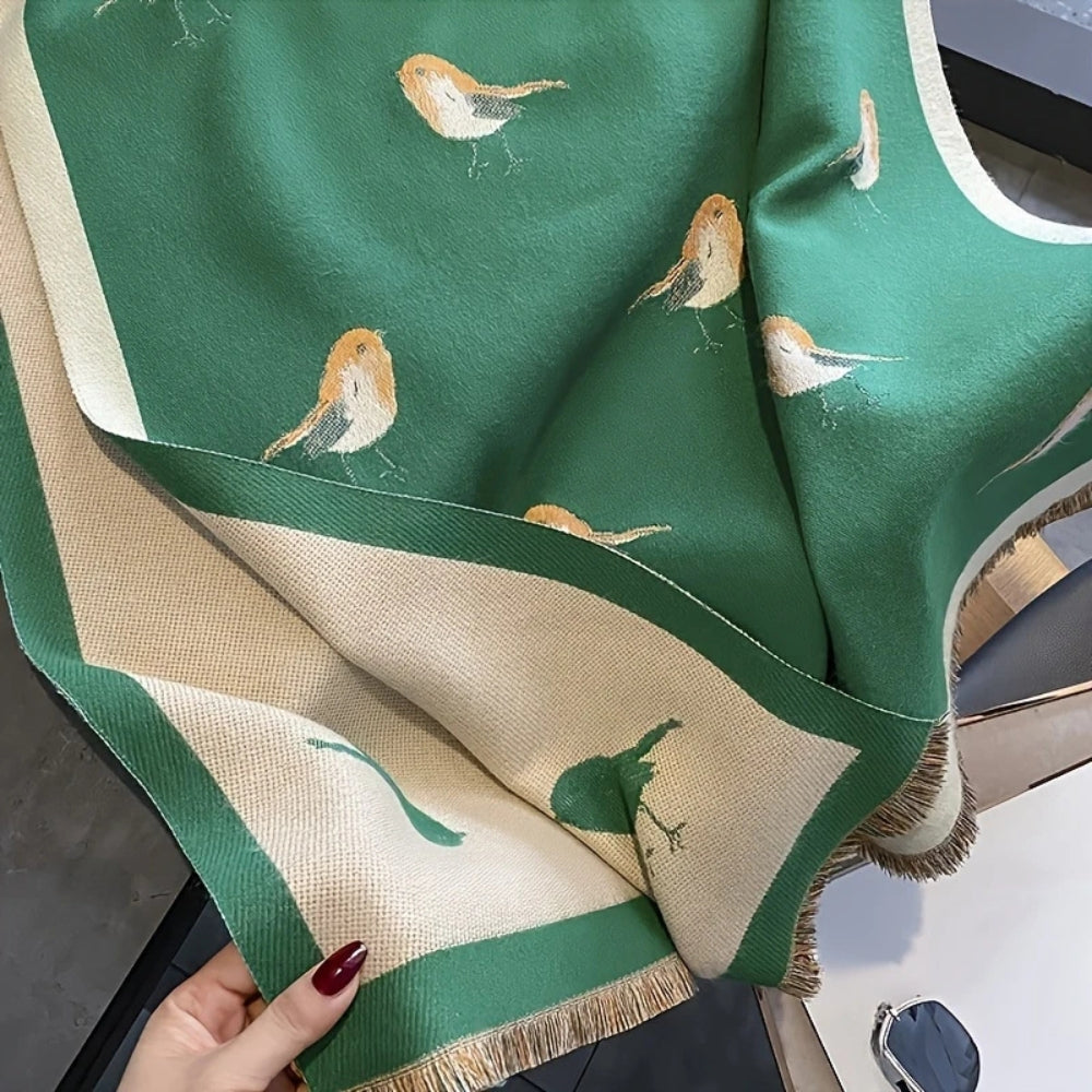 Aviary Breathable Bird Jacquard Shawl