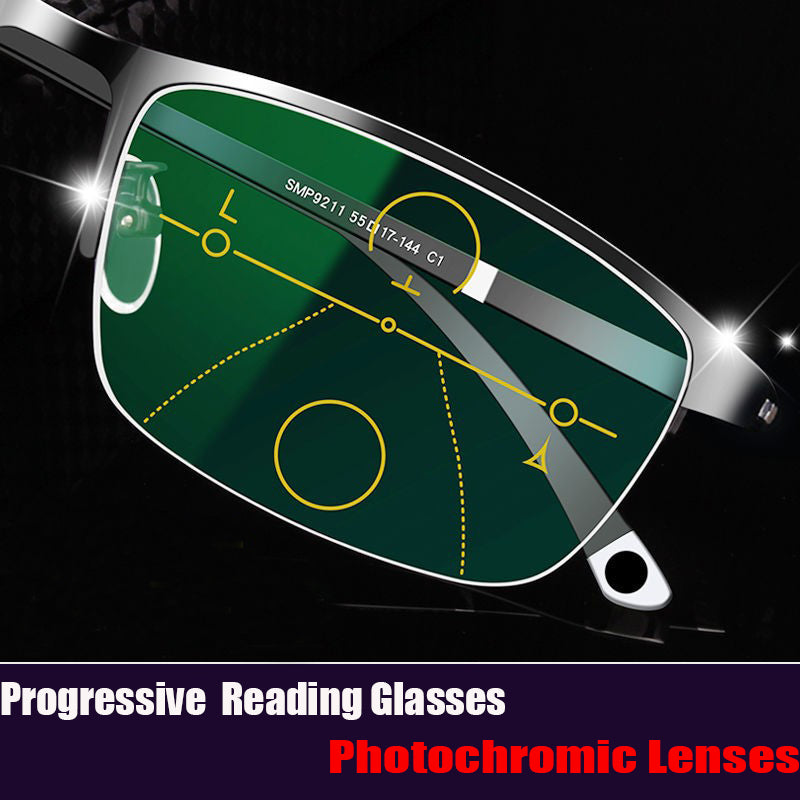 Stylish Progressive Blue Blocker Reading Glasses - Cofik