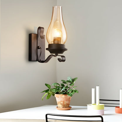 Rustic Metal Wall Light – Vintage Style E27 Sconce