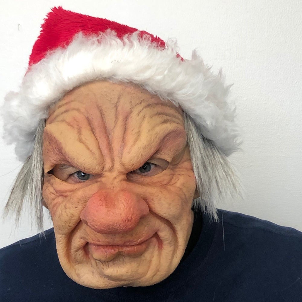 Spooky Old Man Halloween Mask Costume