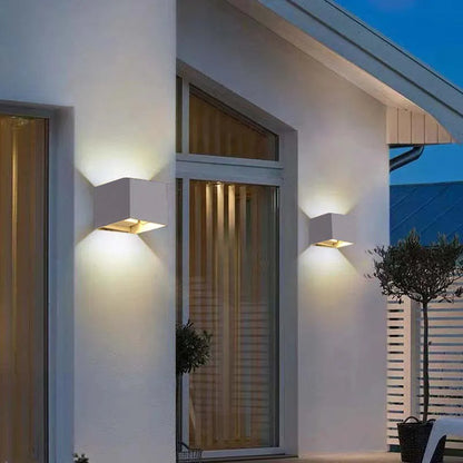 Dark Grey Metal Outside LED Wall Light