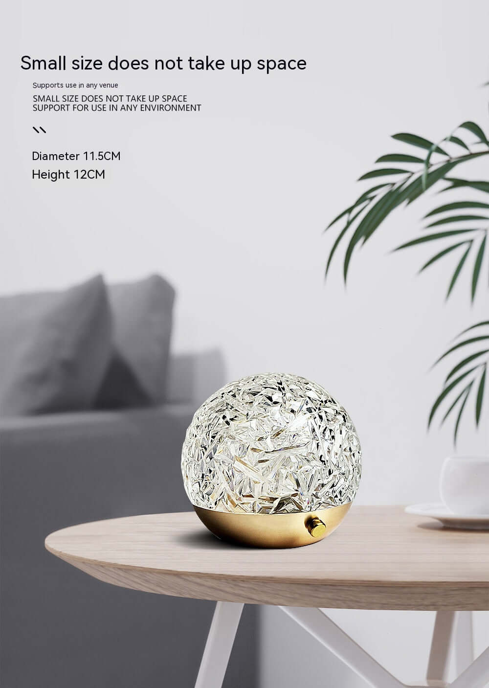 Colorful LED Night Light Crystal Table Lamp
