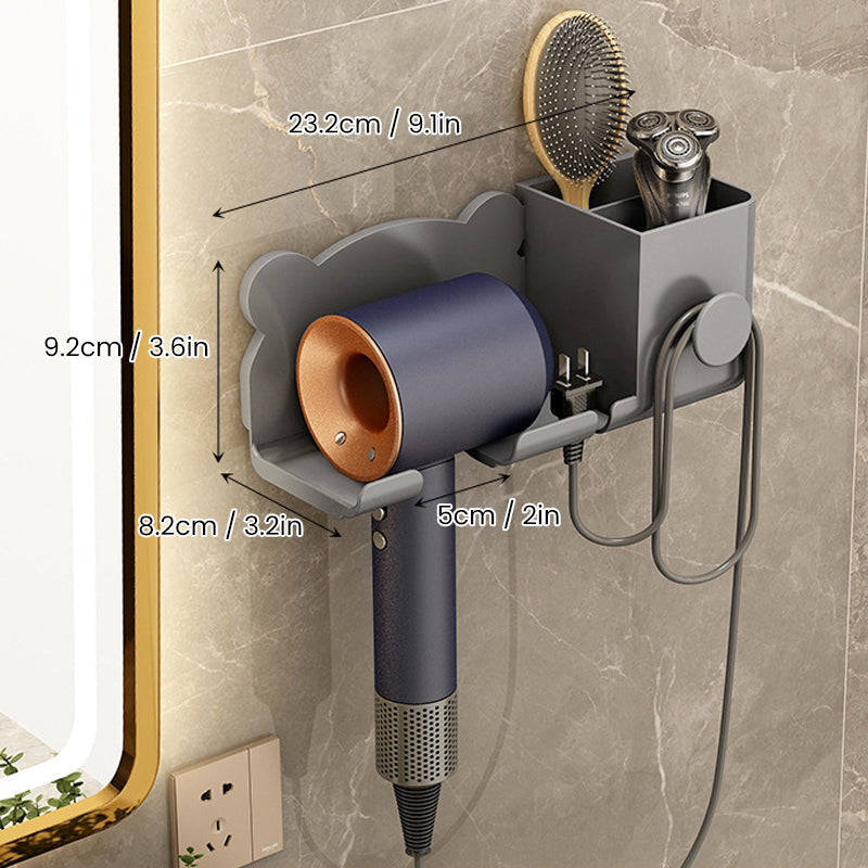 Wall Mount Hair Dryer Storage