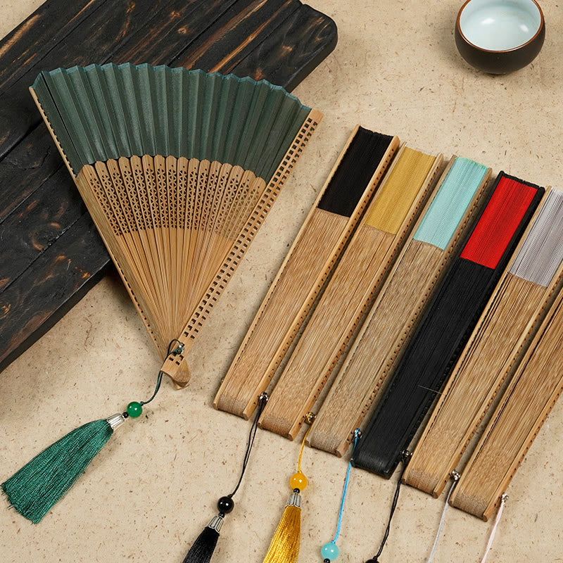 Natural Bamboo Silk Handheld Fan