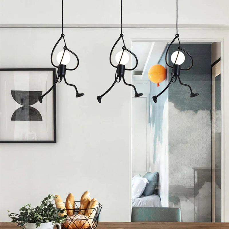 Sleek Chrome Hanging Ceiling Lamp