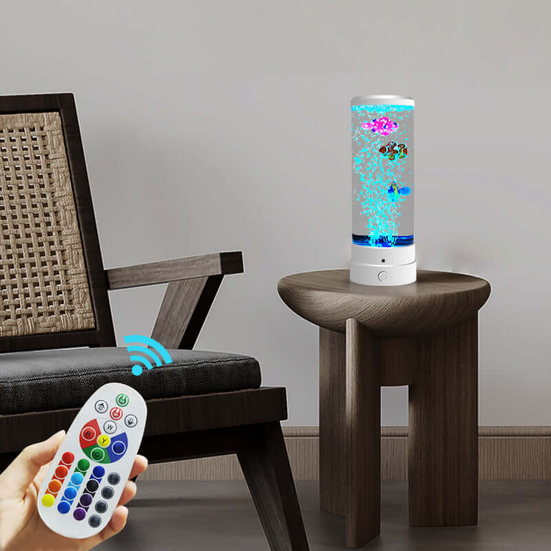Colorful LED Aquarium Night Light Desk Lamp