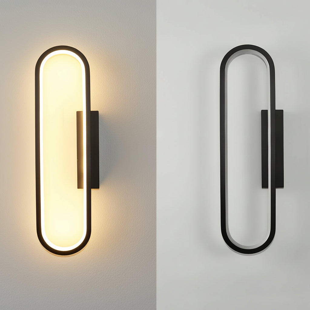 Contemporary LED Wall Light – Sleek Oval Design