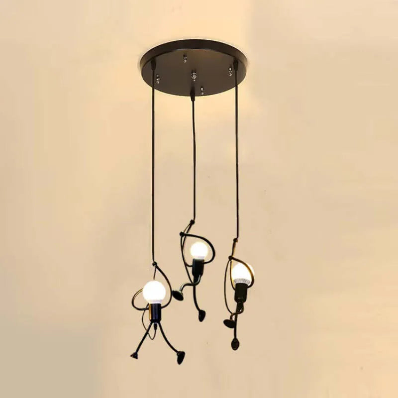 Sleek Chrome Hanging Ceiling Lamp