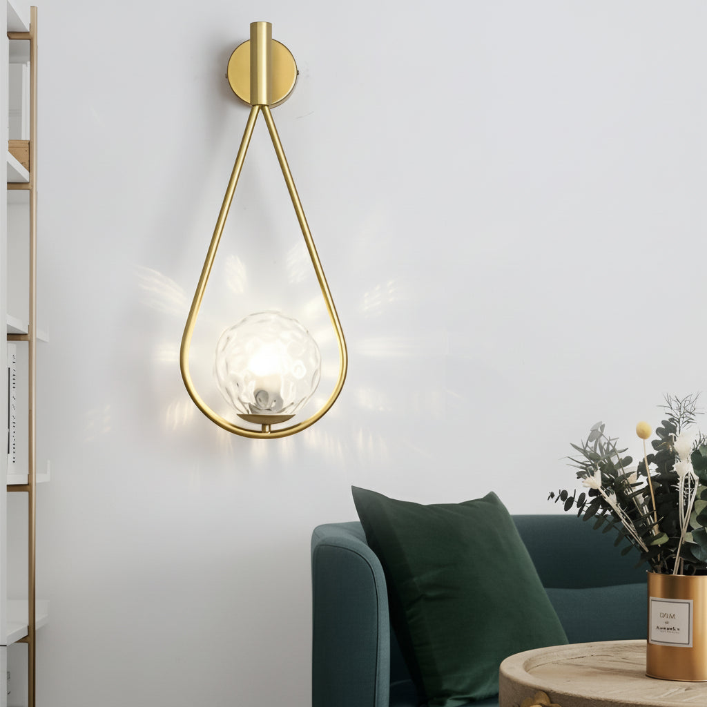 Modern Glass LED Wall Light Fixture