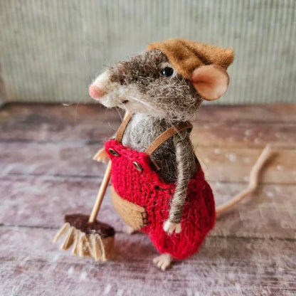 Unique Felt Mice Holiday Ornament