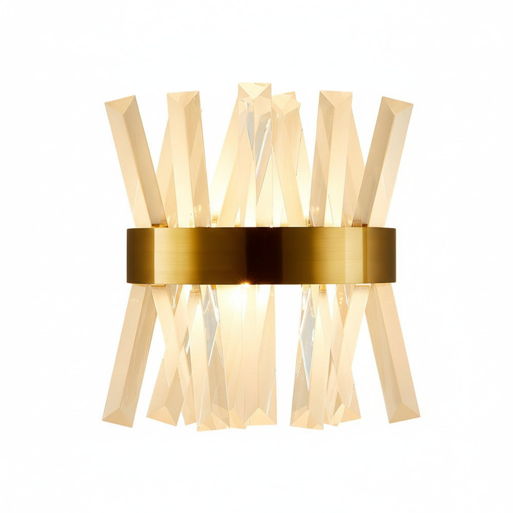 Elegant Glass Wall Lamp Stainless Steel LED Lighting Fixture