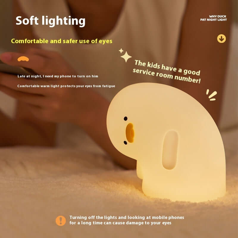 Fun Duck USB Nightlight Silicone Lamp for Kids - Cofik