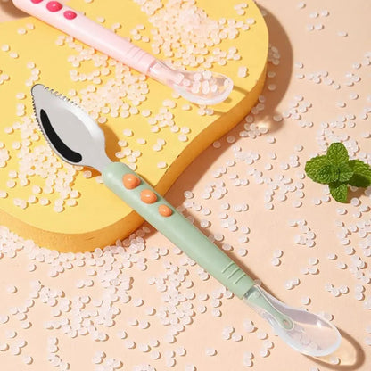 Baby Feeding Spoon with Soft Scraper