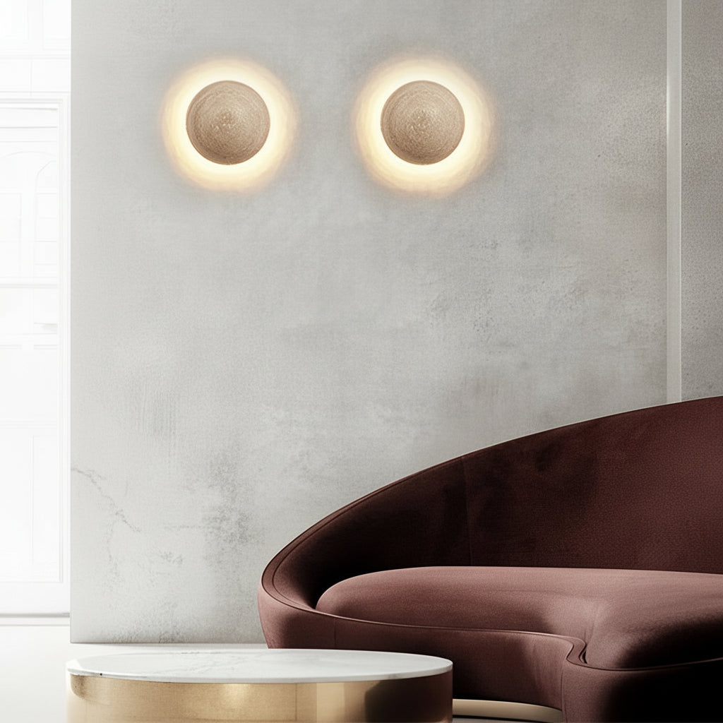 Natural Stone Round LED Wall Light - Cofik
