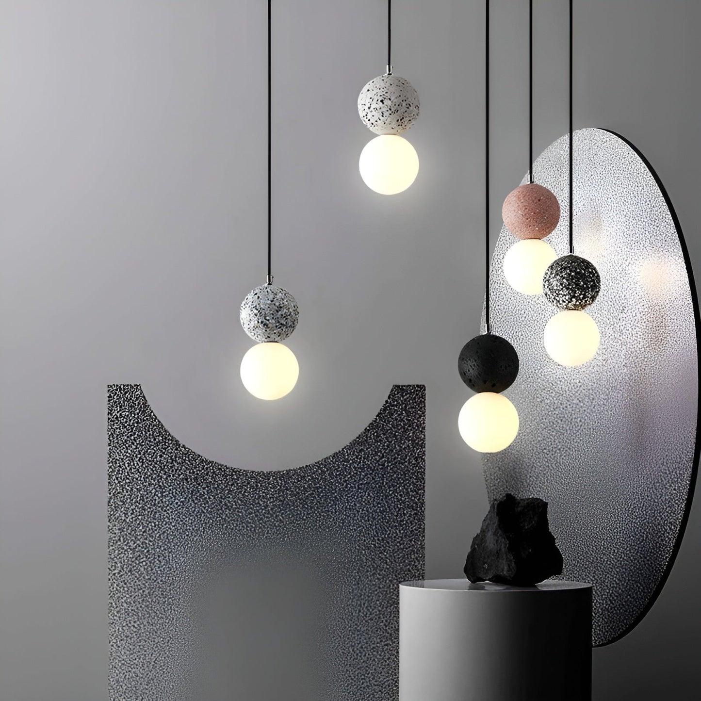 Round Glass Pendant Light