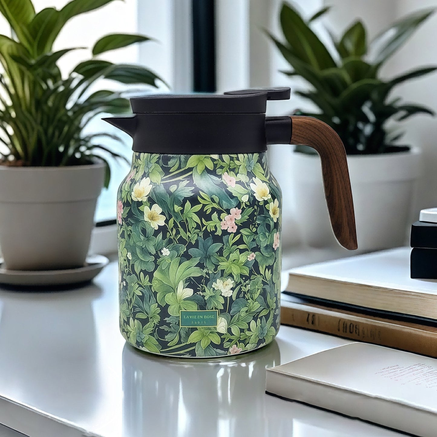 Classic Floral Design Tea Infuser Thermos