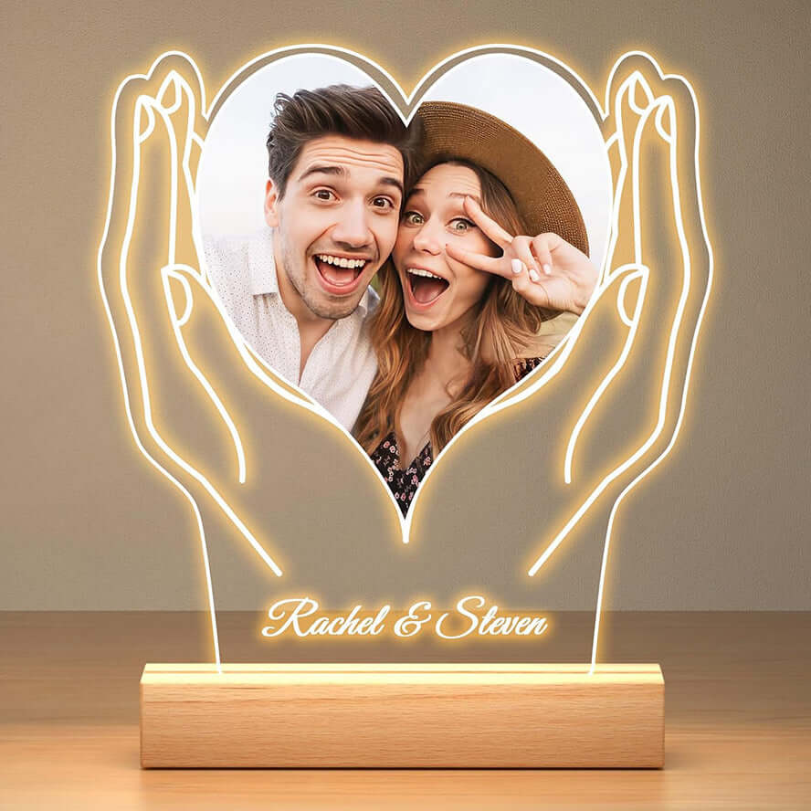 Customizable Heart Shaped LED Night Lamp