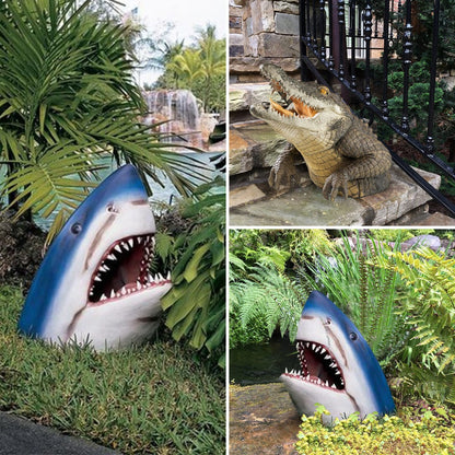 Realistic Alligator Garden Statue