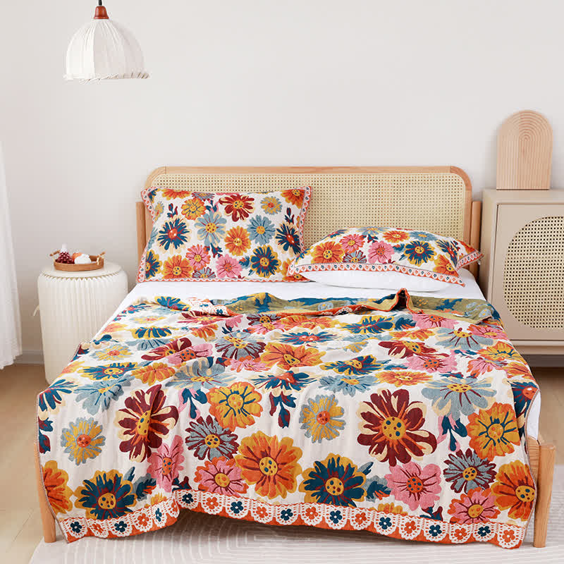 Vibrant Double Sided Throw Blanket