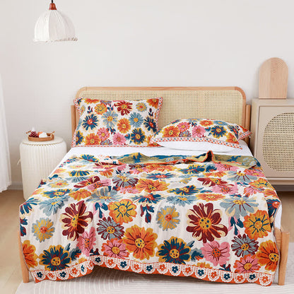 Vibrant Double Sided Throw Blanket
