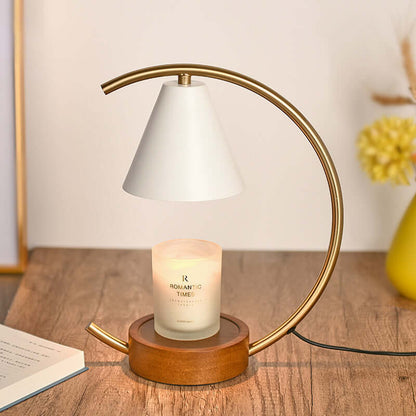 Warm Wooden Table Candle Lamp for Bedroom