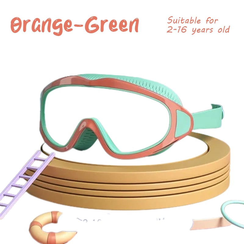 Kids Swimming Goggles Large Frame Waterproof Anti Fog