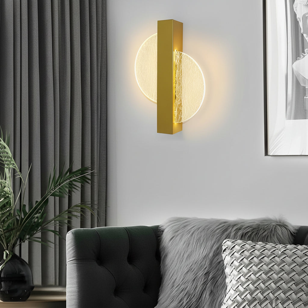 Contemporary LED Wall Light – Sleek Glass Bedroom Sconce