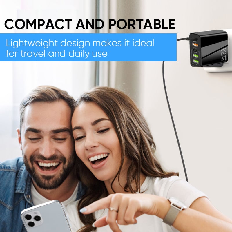 Compact 6 Port Fast USB Charger Adapter