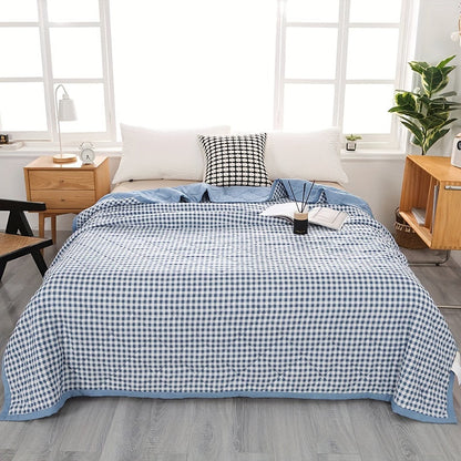 Soft Plaid Throw Blanket for Chilly Nights