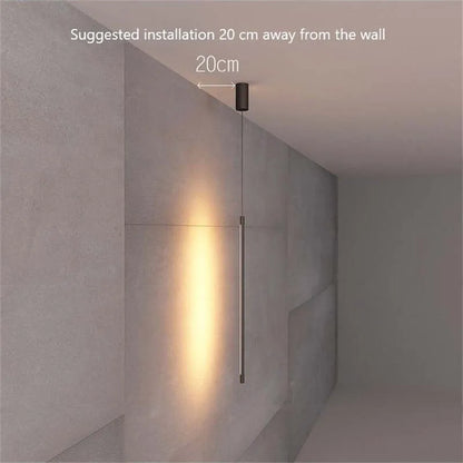 Stylish Dark Metal Hanging Bedside Light