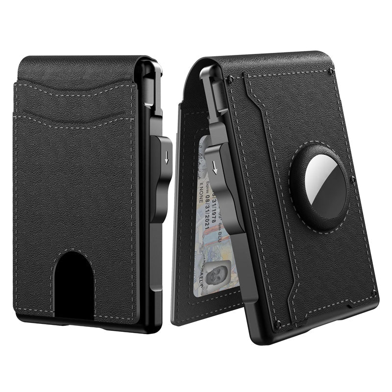 Premium Leather AirTag Wallet Card Holder