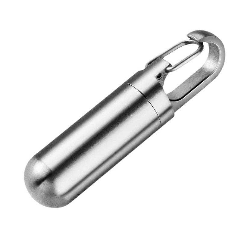 Travel Mini Pill Box Stainless Steel Case