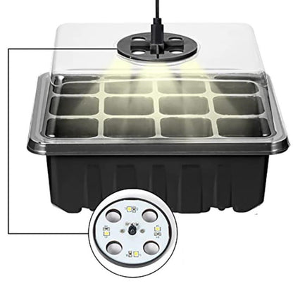 Indoor Herb Planters with LED Grow Lights, 5 Pack