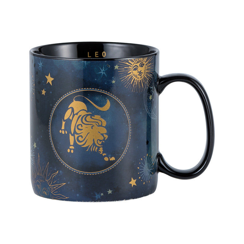 Navy Blue Astrology Ceramic Coffee Mug