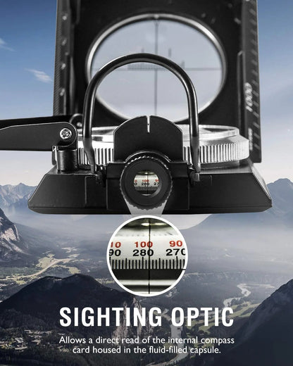 Tactical Compass Waterproof Aluminum Hiking Survival Tool