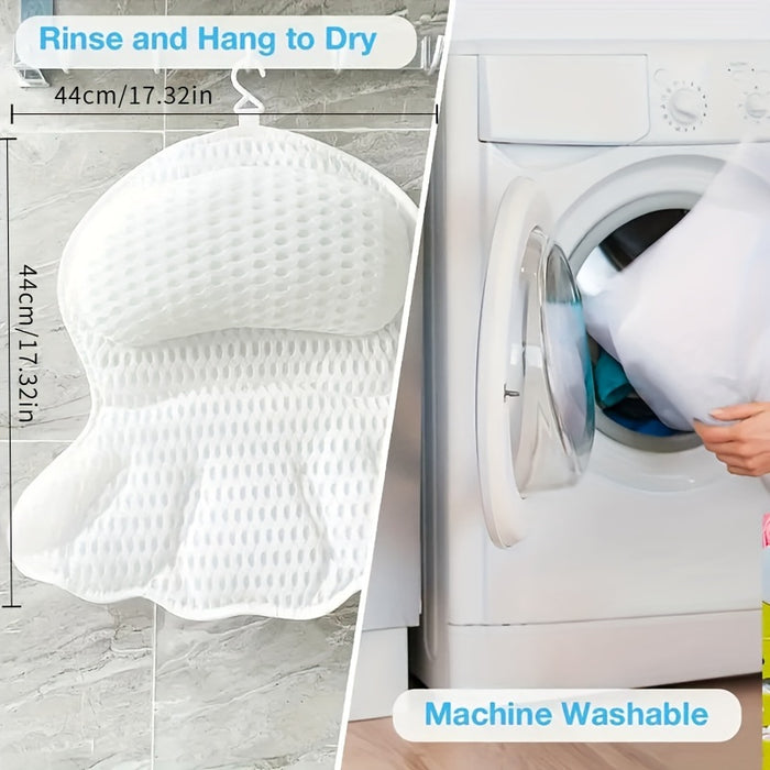 Plush Spa Bath Pillow with Soft Neck Support