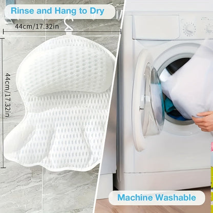 Plush Spa Bath Pillow with Soft Neck Support