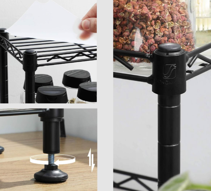 Industrial Strength 3 Tier Metal Storage Shelf Cart