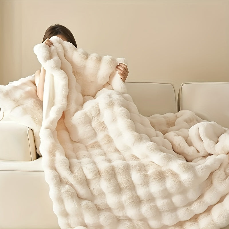 Soft Rabbit Plush Throw Blanket