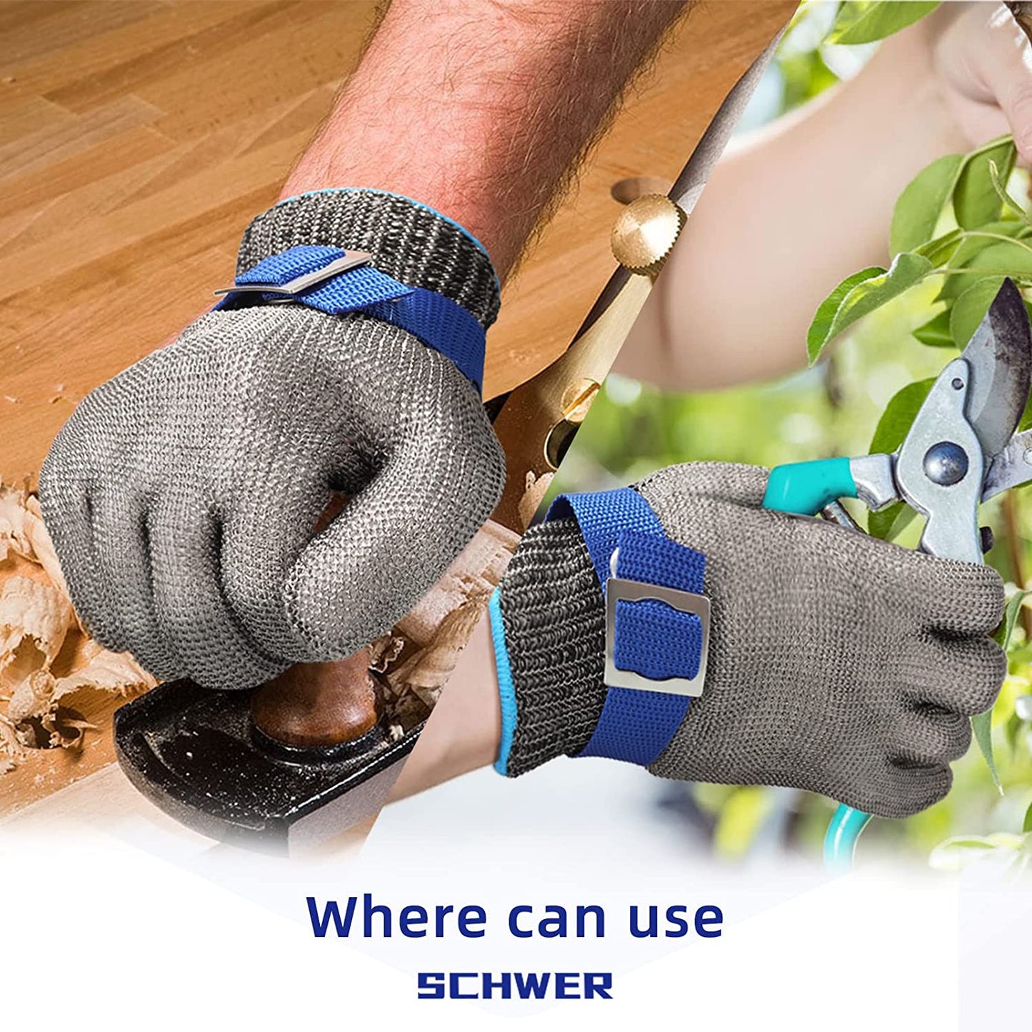 Durable Protective Work Gloves - 2 Pair