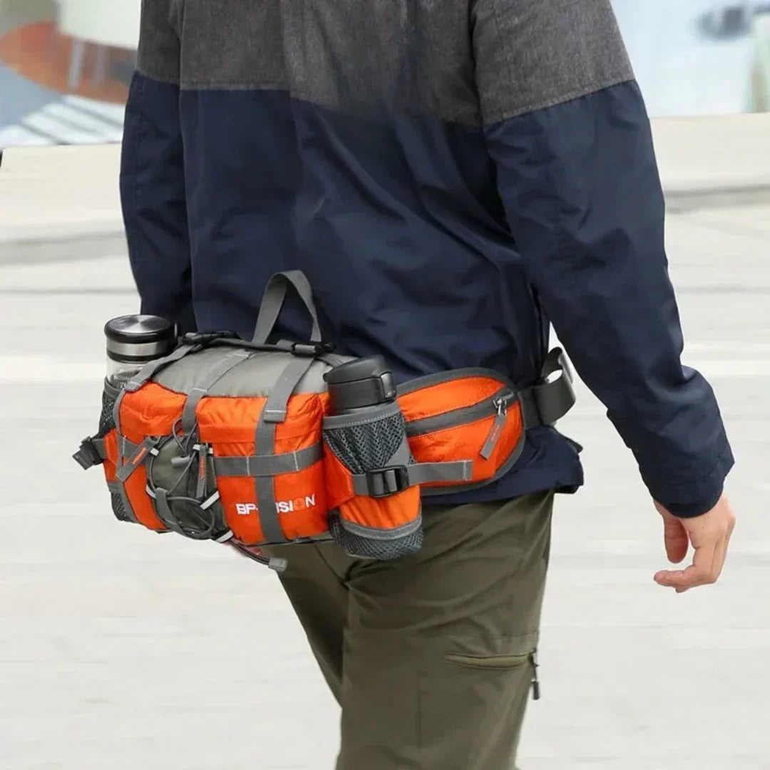 Waterproof Hiking Hip Pack - 5L Bum Bag with Zip Pockets